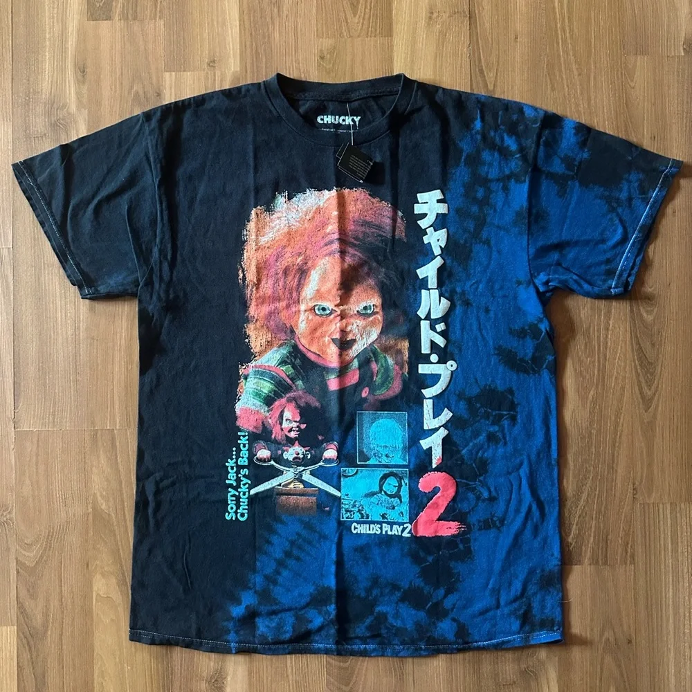 π NWT Child's Play Chucky Tie-Dye T-Shirt size medium Hot Topic - Picture 2 of 7